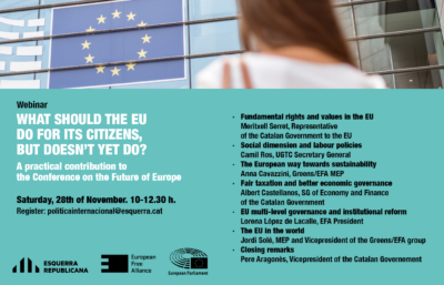 "What should the EU do for its citizens and doesn't do yet? A practical contribution to the Conference on the Future of Europe"