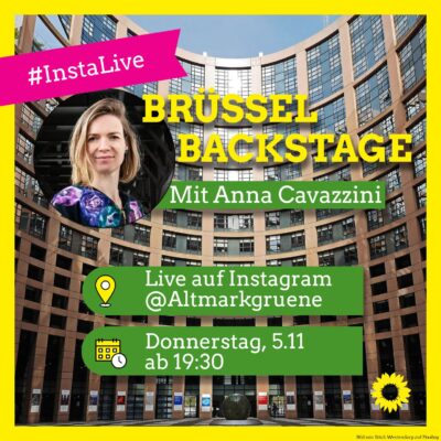 Brüssel Backstage Insta-Live mit @Altmarkgruene @ Instagram