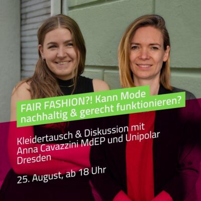 Kleidertauschparty mit Merle Spellerberg in Dresden - "Fair Fashion?! - Wie funktioniert Mode nachhaltig und gerecht?" @ Alaunpark Nähe Haltestelle Alaunplatz